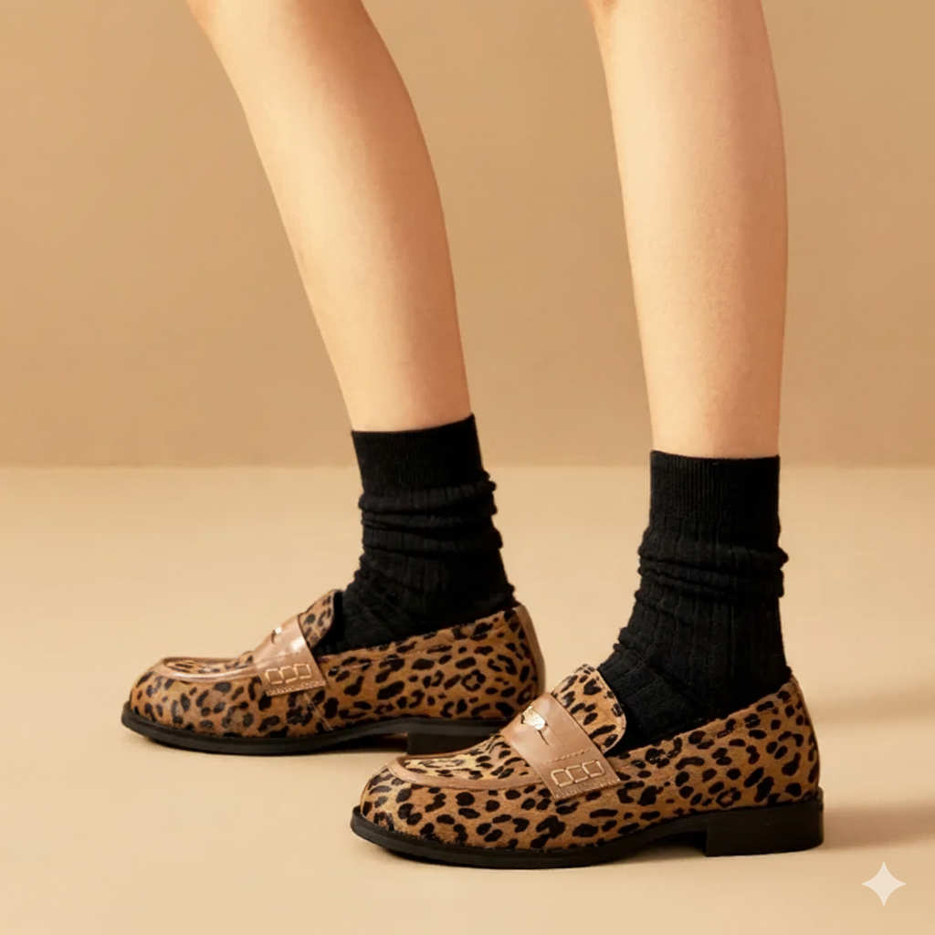 Leopard Penny Loafers UK