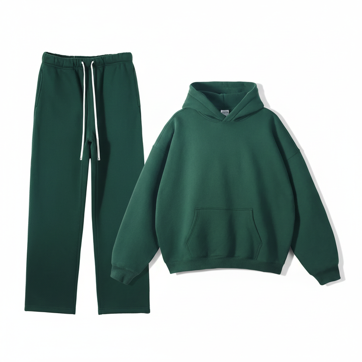Men’s Plush Hoodie & Wide Leg Joggers-HighTouch