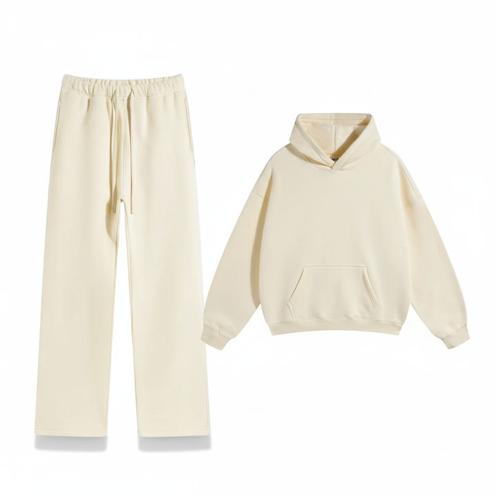 Men’s Plush Hoodie & Wide Leg Joggers-HighTouch