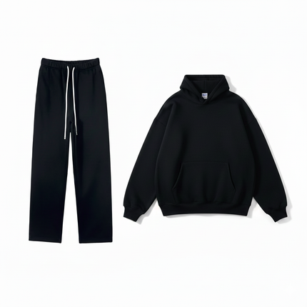 Men’s Plush Hoodie & Wide Leg Joggers