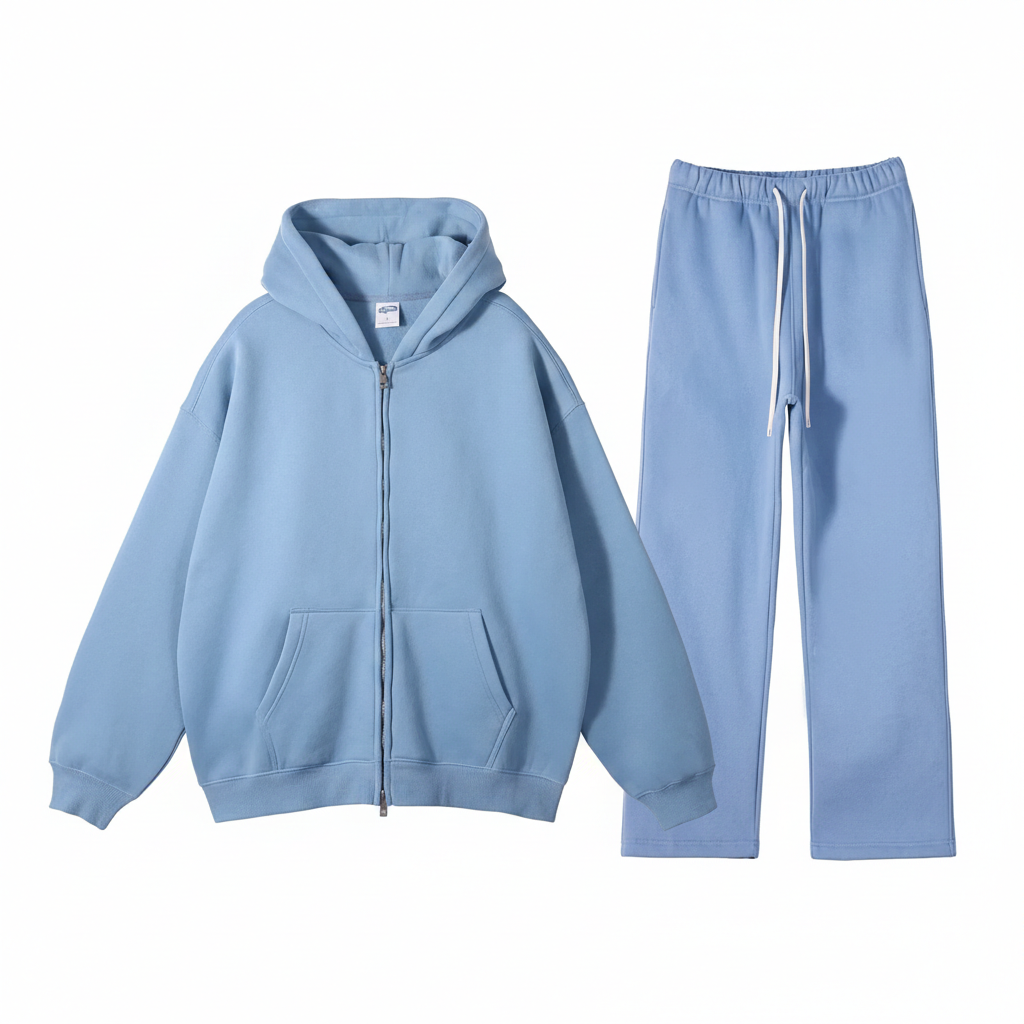 Dames Luxe 2-Delige Losse Fleece Trui met Capuchon en Joggingbroek Set VK