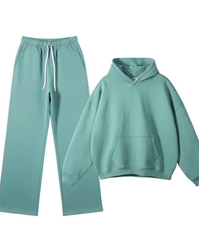 Men’s Plush Hoodie & Wide Leg Joggers