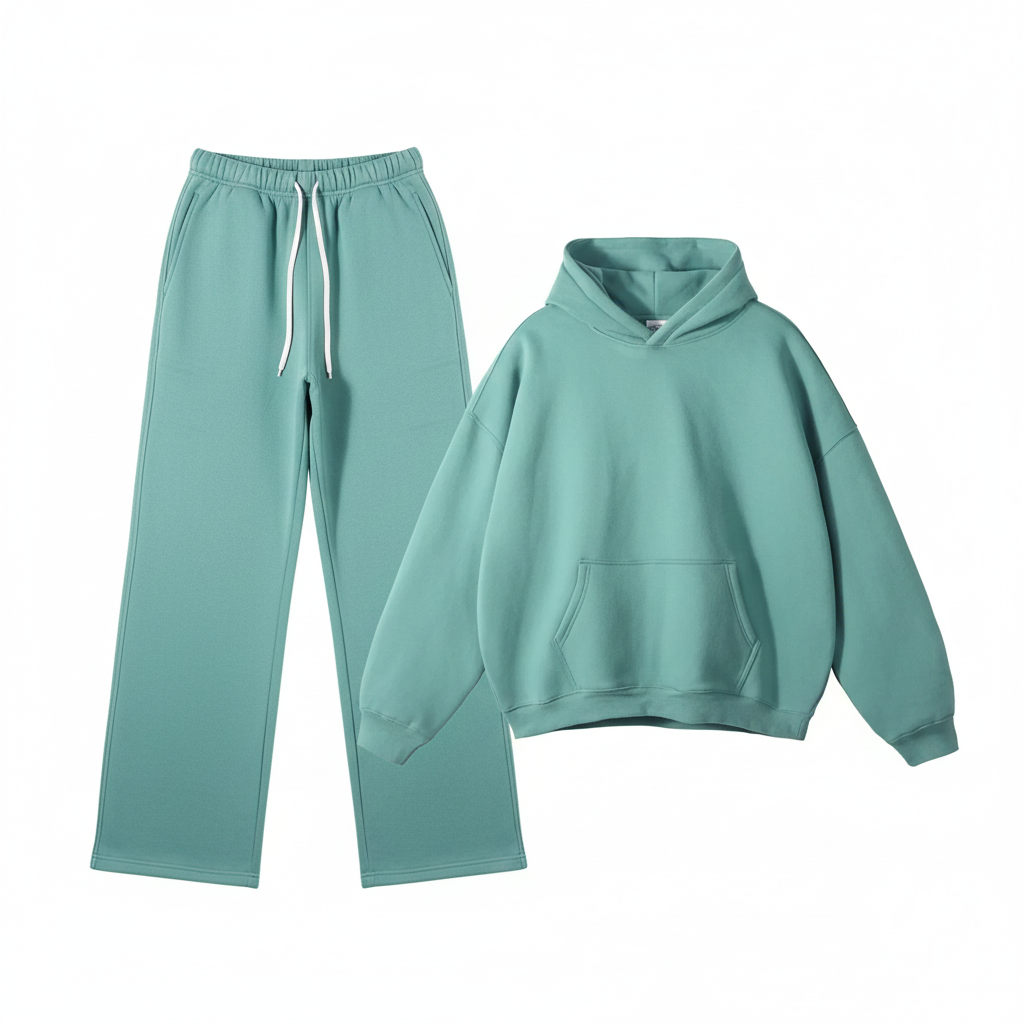 Men’s Plush Hoodie & Wide Leg Joggers-HighTouch
