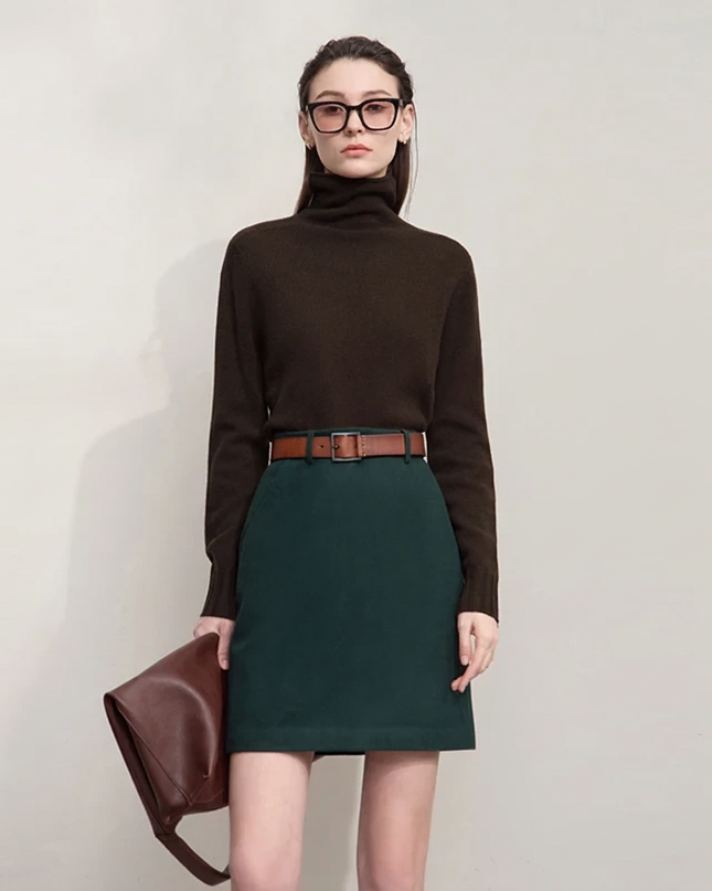 Twist-Neck Slim Fit Knit Top for Women