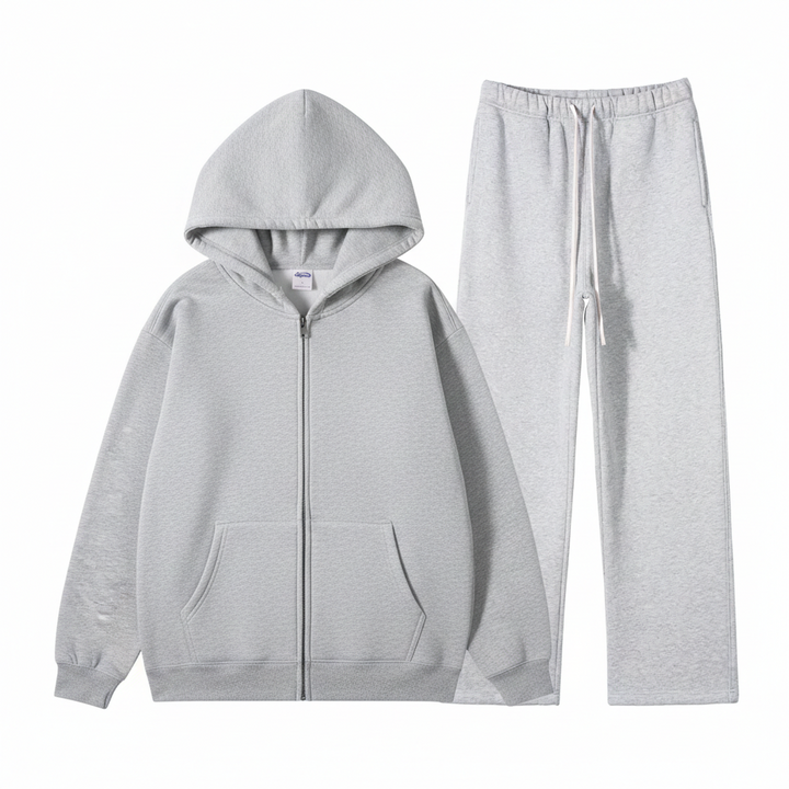 Women’s Luxe 2‑Piece Loose Fleece Hoodie & Jogger Set-HighTouch