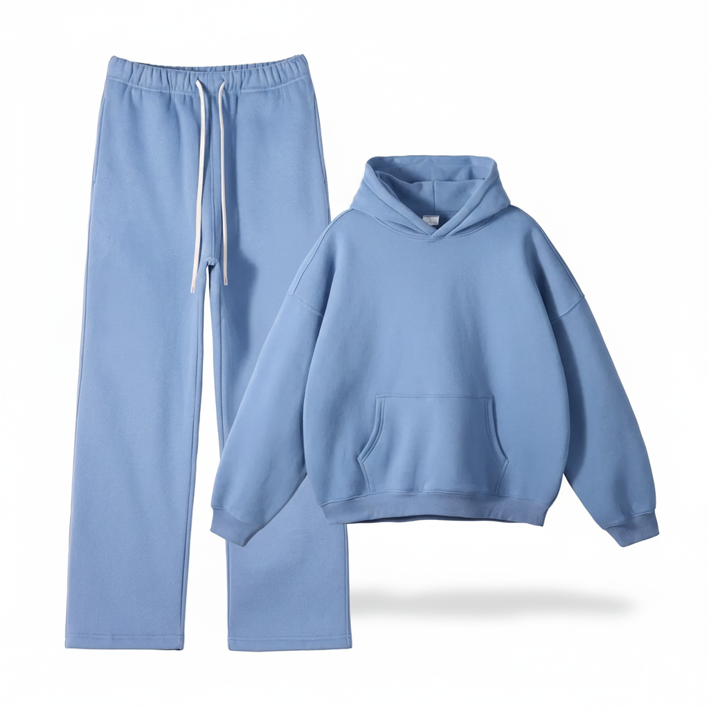 Men’s Plush Hoodie & Wide Leg Joggers-HighTouch