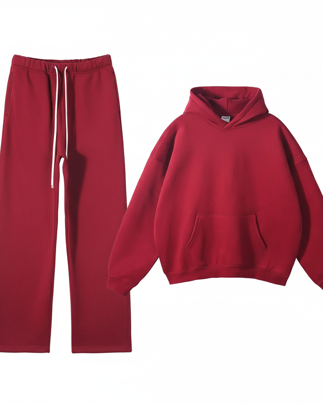 Men’s Plush Hoodie & Wide Leg Joggers