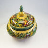 Glazed Flower Lidded Pot - HighTouch 