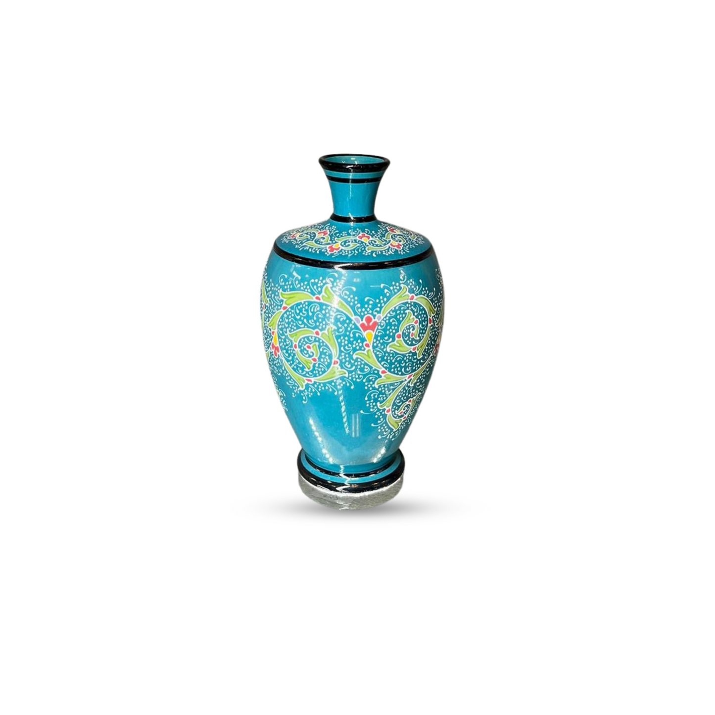 Glazed Blue Bud Vase