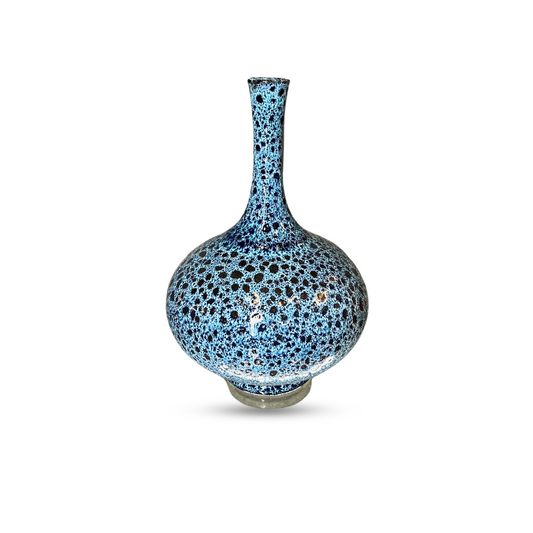 Glazed Blue Gourd Vase