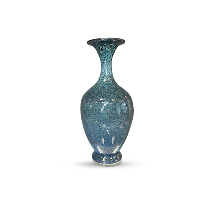 Glazed Blue Trumpet Vase