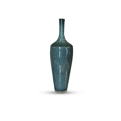 Glazed Blue Bottle Vase