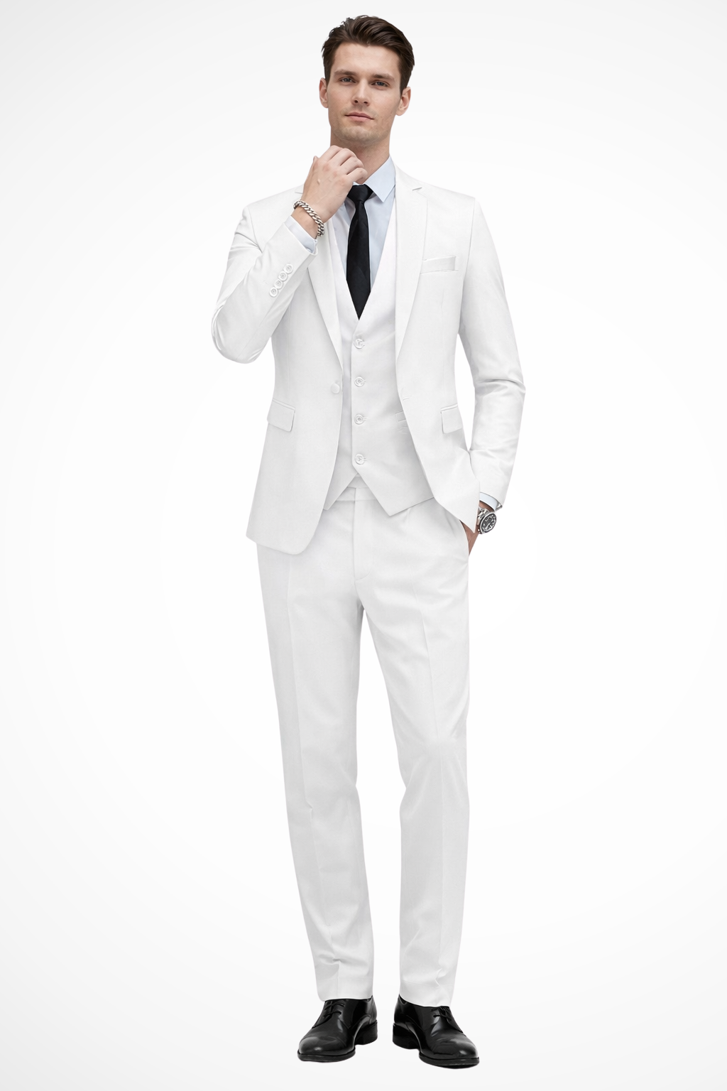 Hightouch | Men 3-Piece Slim Fit Wedding Guest Suit