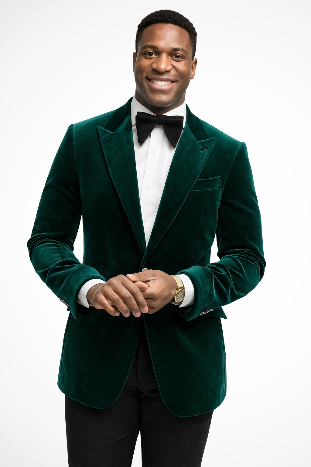 Magnusl | Men Velvet Peak Lapel Wedding Guest Blazer