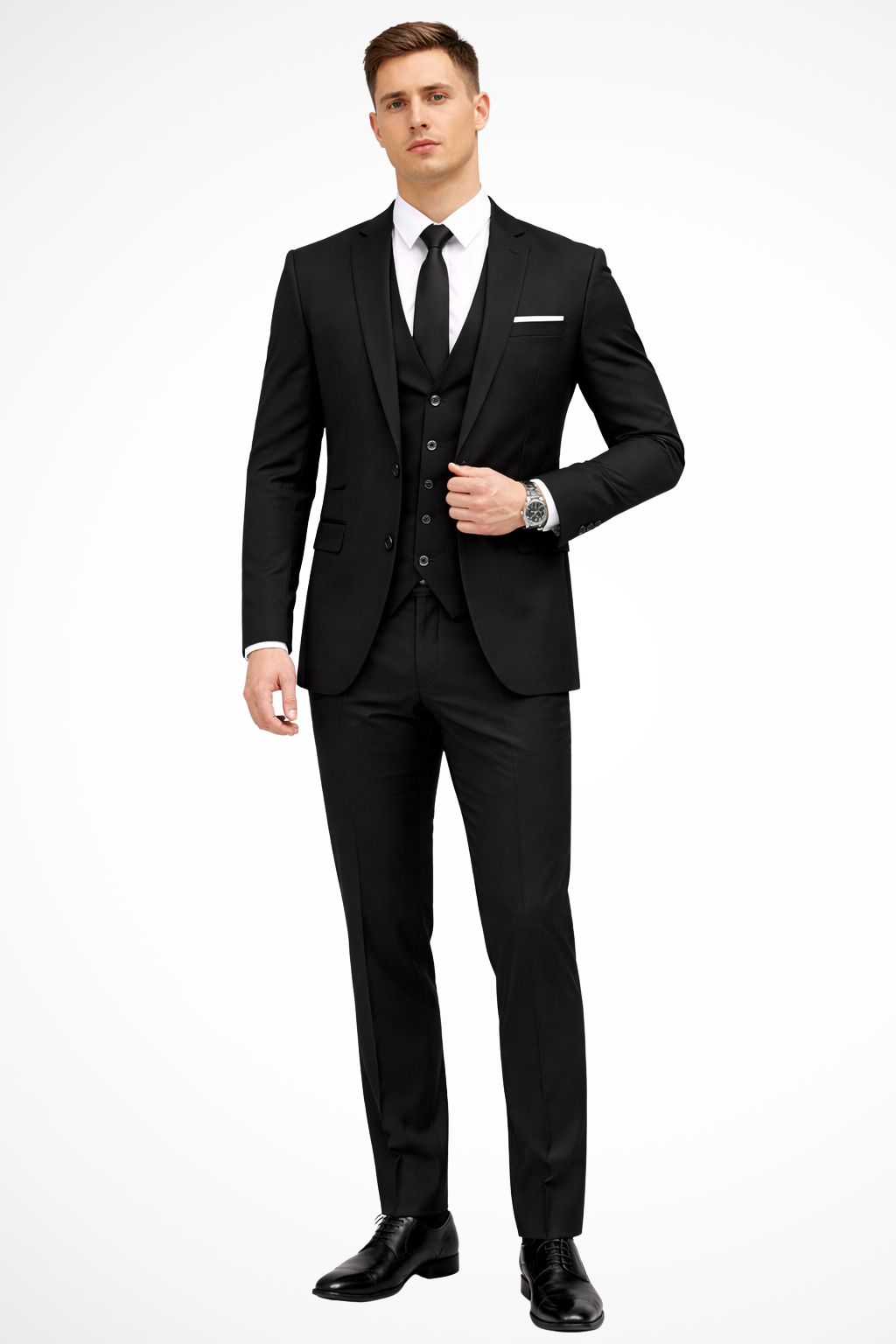 Hightouch | Men 3-Piece Slim Fit Wedding Guest Suit