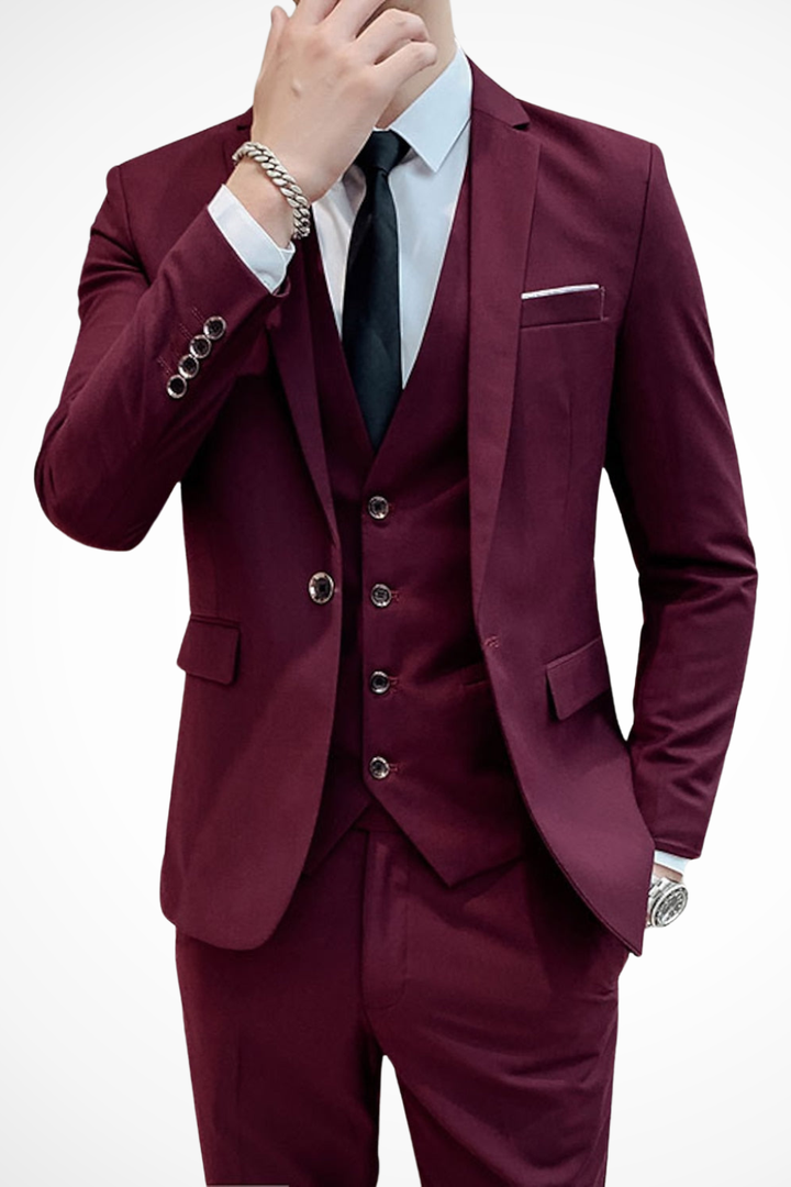 Hightouch | Men 3-Piece Slim Fit Wedding Guest Suit