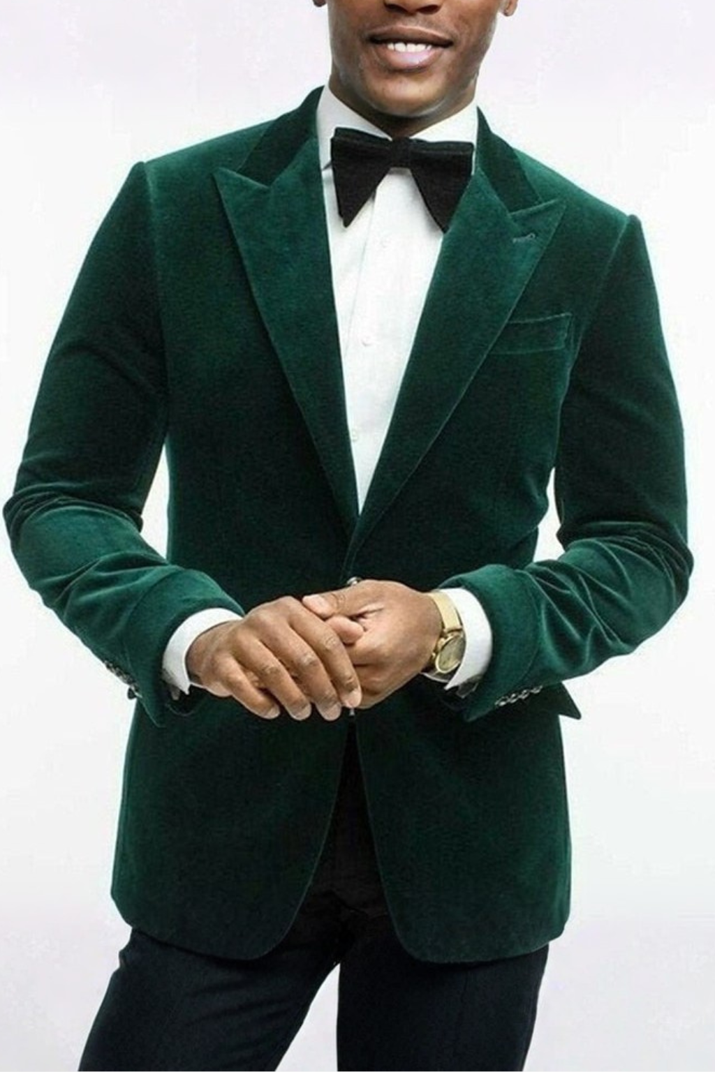 Magnusl | Men Velvet Peak Lapel Wedding Guest Blazer