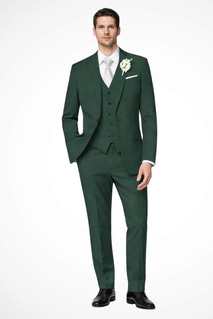 Hightouch | Men Single Breasted 3-Piece Wedding Guest Formal Suit