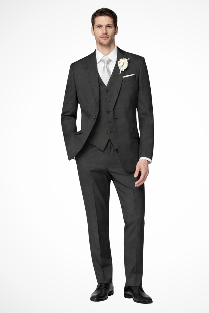 Hightouch | Men Single Breasted 3-Piece Wedding Guest Formal Suit