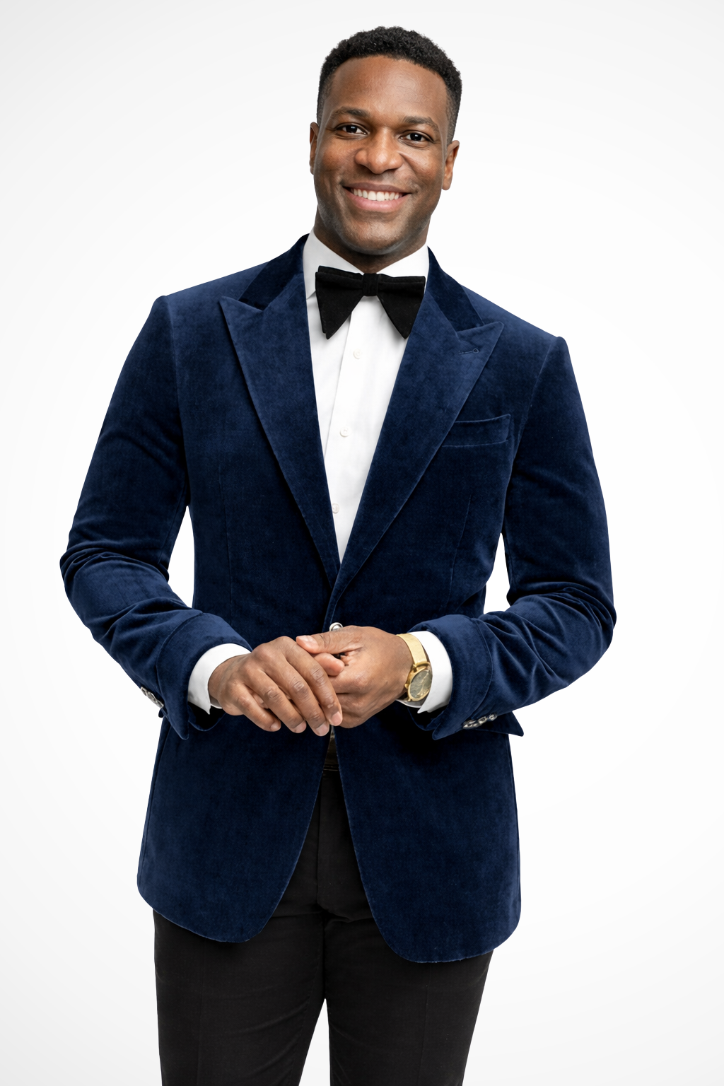 Magnusl | Men Velvet Peak Lapel Wedding Guest Blazer