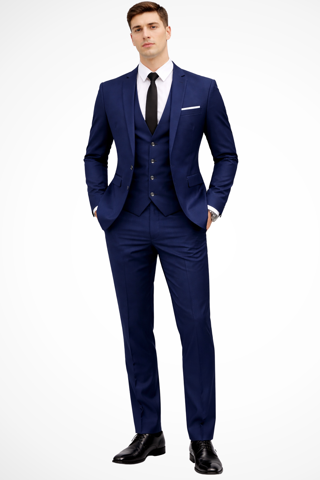 Hightouch | Men 3-Piece Slim Fit Wedding Guest Suit