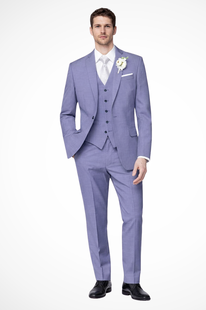 Hightouch | Men Single Breasted 3-Piece Wedding Guest Formal Suit