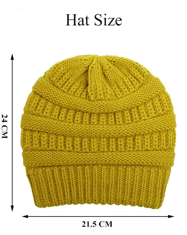 Women’s Silk-Satin Lined Chunky Knit Beanie