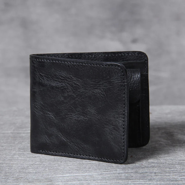 Men's Vintage Cowhide Leather Wallet | Slim Bifold