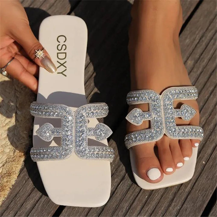 Women's PU Flat Sandals – Outdoor House Slippers & Fashion Beach Slides-HighTouch