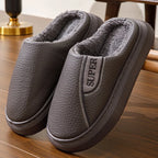 Men's Extra Large Winter Indoor Slippers – HeatTech Non-Slip Thick Sole with Printed Design-HighTouch