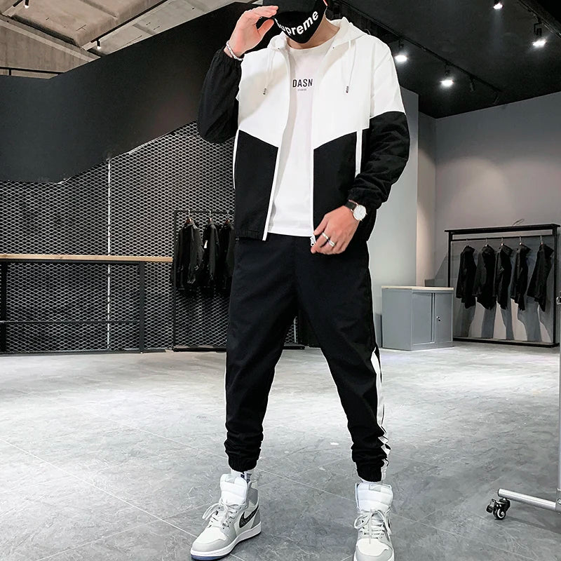 Men’s Hip Hop Tracksuit Set-HighTouch