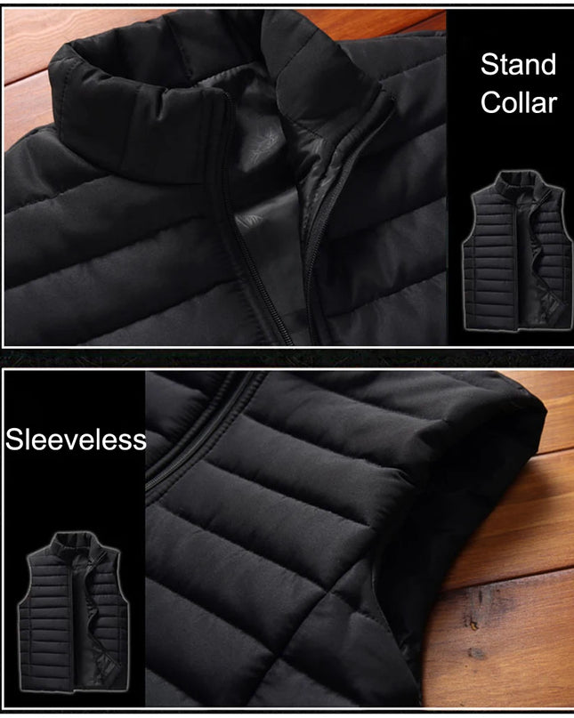 Men’s Cotton-Padded Sleeveless Vest