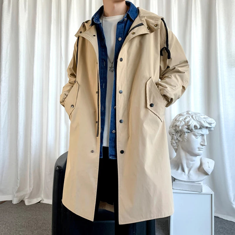 Oversized Hooded Streetwear Jacket Men-HighTouch
