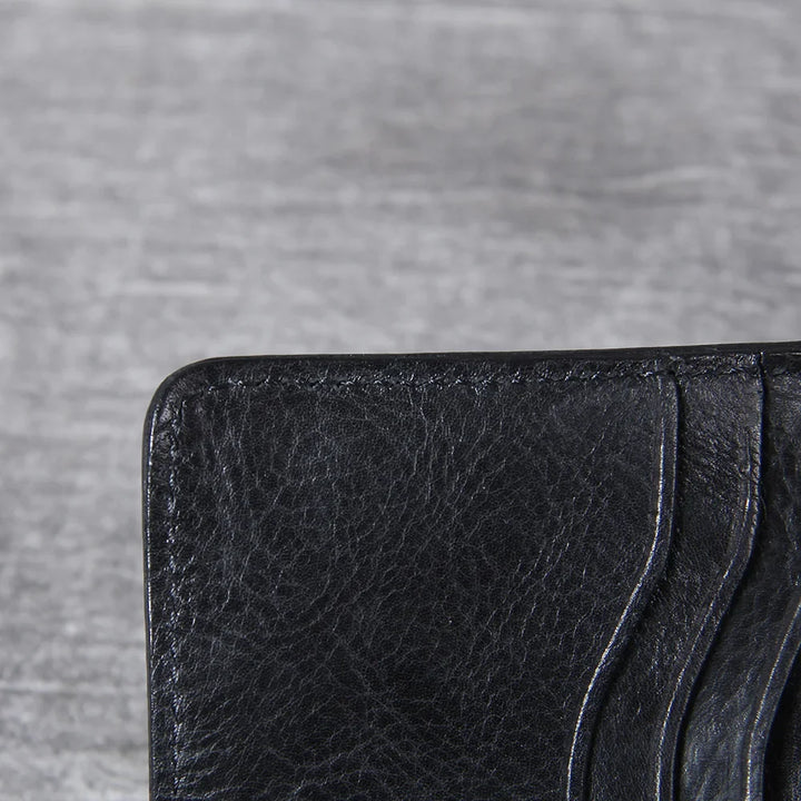 Men's Vintage Cowhide Leather Wallet | Slim Bifold