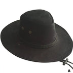 Western Cowboy Hat for Men – Wide Brim Breathable Adjustable Fit Summer Sun Protection-HighTouch