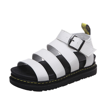 Women’s Soft Leather Platform Sandals – Summer Open Toe Wedge Flats
