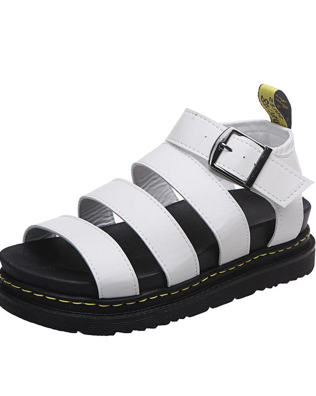 Women’s Soft Leather Platform Sandals – Summer Open Toe Wedge Flats