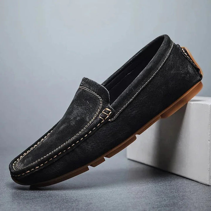 Men’s Suede Loafers with Cushioned Footbed