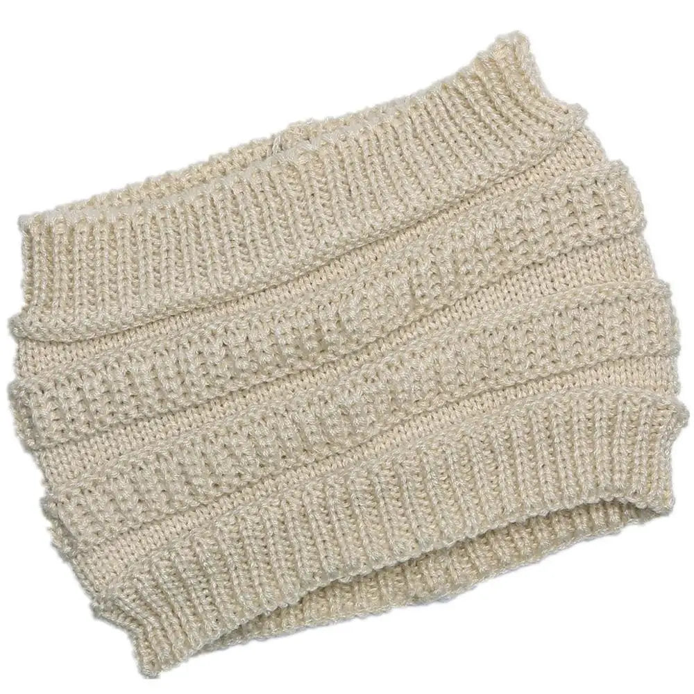 Women’s Ponytail Knitted Beanie-HighTouch