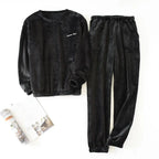 Thick Velvet & Flannel 2-Piece Pajama Set Men-HighTouch
