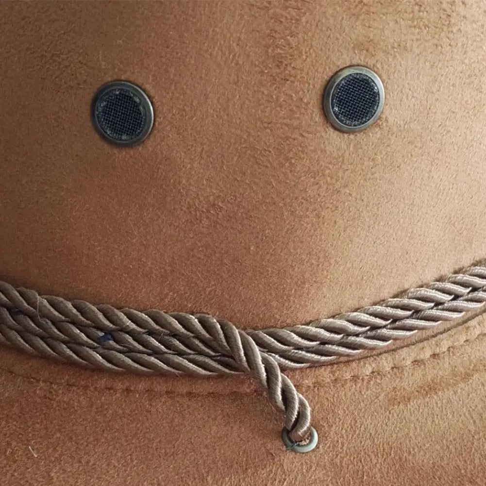 Western Cowboy Hat for Men – Wide Brim Breathable Adjustable Fit Summer Sun Protection