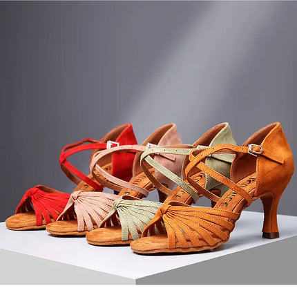 Sole Women Latin Dance Shoes Strap Salsa Ballroom Tango Jazz Free Dancing Shoes