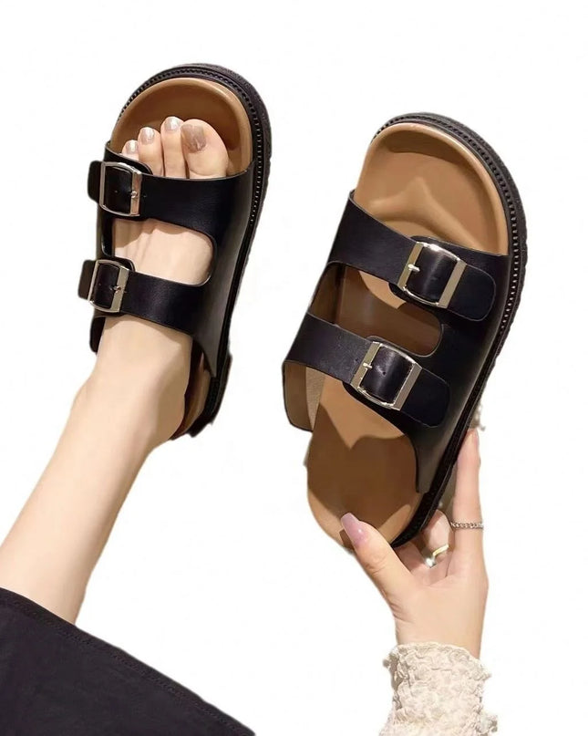 Summer Fashion Sandals for Women – Peep Toe, Lightweight, Rhinestone Decor