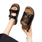 Summer Fashion Sandals for Women – Peep Toe, Lightweight, Rhinestone Decor-HighTouch