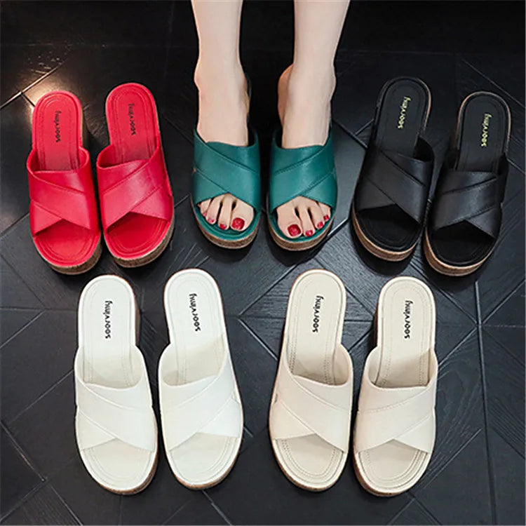 Women’s Chunky Heel Platform Wedge Sandals – Open Toe Jute Summer Shoes