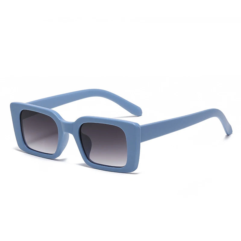 SO&EI Small Rectangle Leopard Sunglasses – Unisex Trendy UV400 Shades