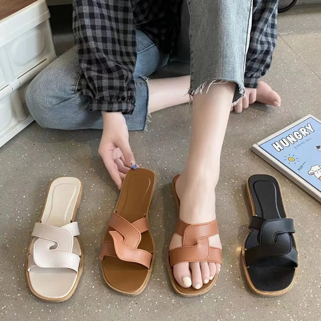 Women's Comfort Slide Sandals - Anti-Slip Cross-Strap Slippers w/PVC Sole | Sizes 5-11 | Wholesale Available