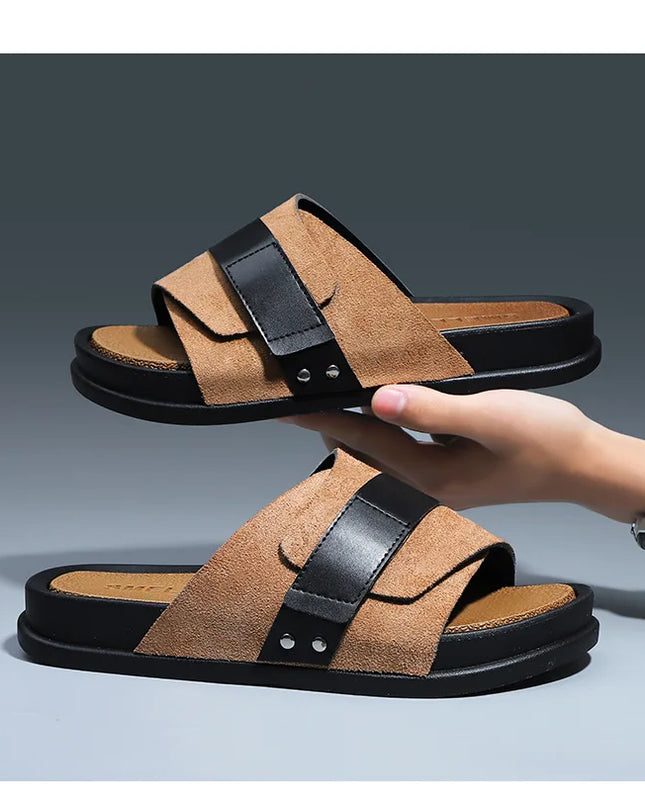 Men’s EVA Flat Slides – Lightweight Non-Slip Summer Beach Sandals