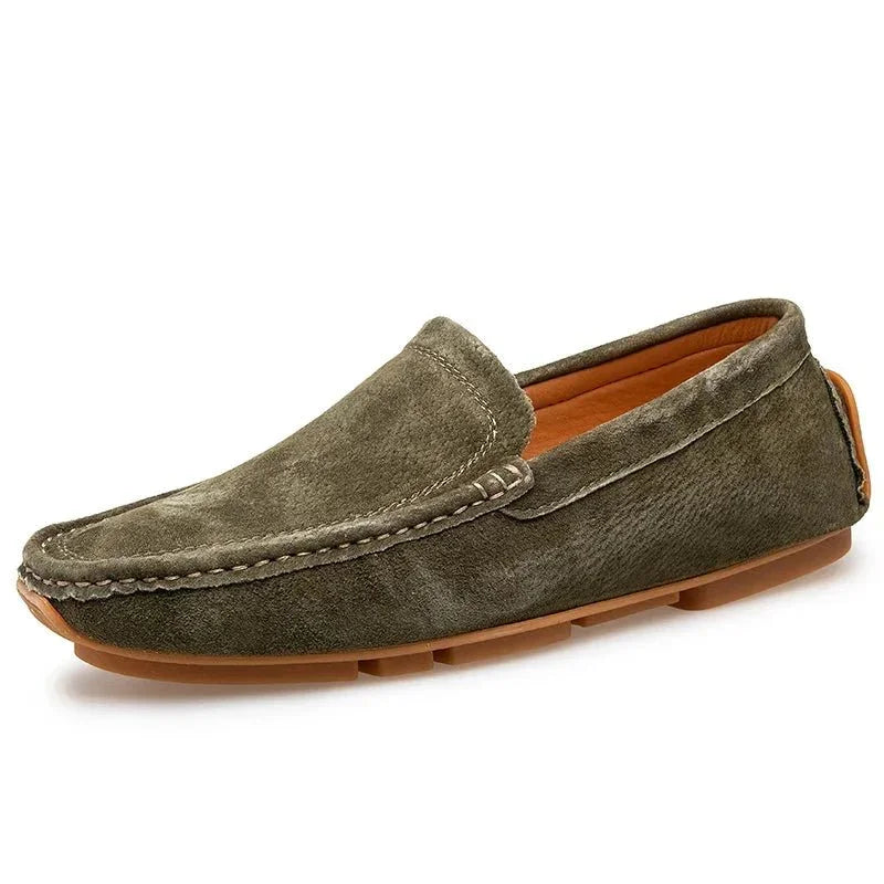 Men’s Suede Loafers with Cushioned Footbed