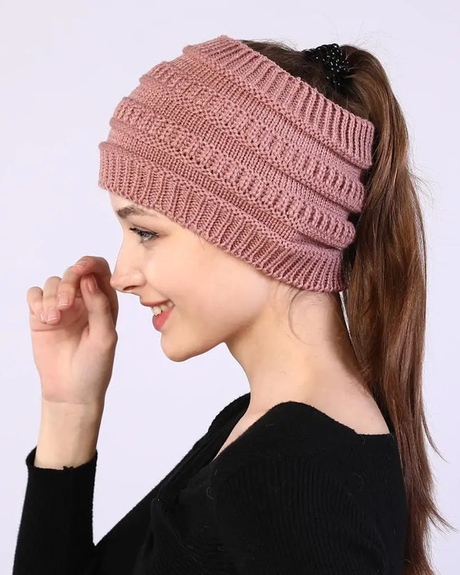 Women’s Ponytail Knitted Beanie